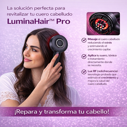 Cepillo masajeador con luz de radiofrecuencia